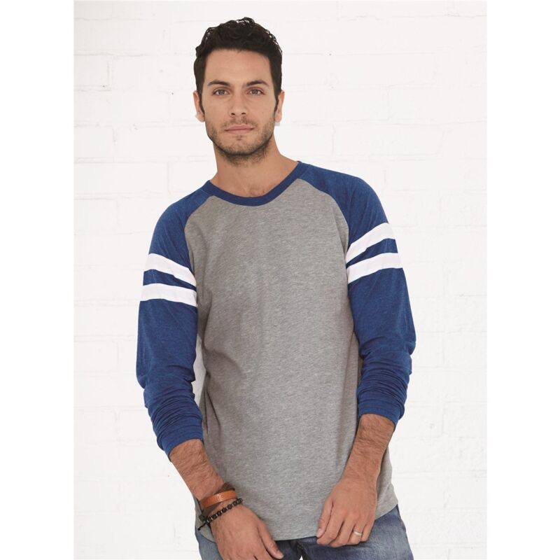 Unisex Fine Jersey Mash Up Long Sleeve Tee Thumbnail