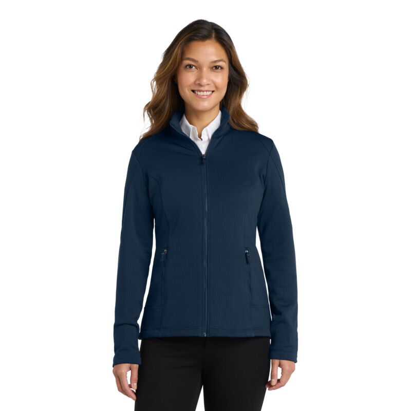 Ladies Grid Fleece Jacket Thumbnail