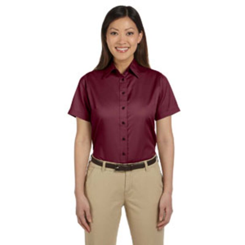 Ladies' Easy Blend™ Short-Sleeve Twill Shirt with Stain-Release Thumbnail